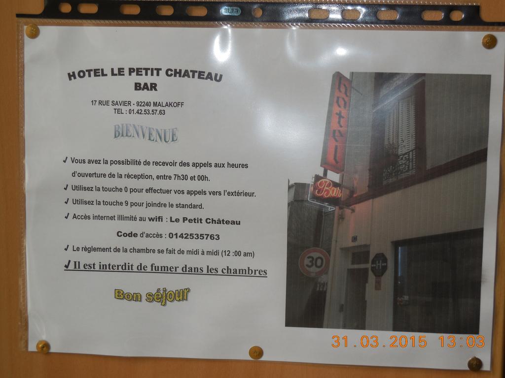 Hotel Le Petit Chateau Proche Parc Des Expositions Porte De Versailles Malakoff Zewnętrze zdjęcie